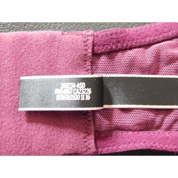 Victoria's Secret Bralette Purple Lace Bra Underwire Sheer Front Halter Size 36C - Picture 10 of 14